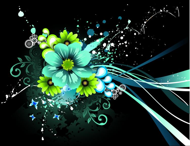 free vector The trend of flowers vector